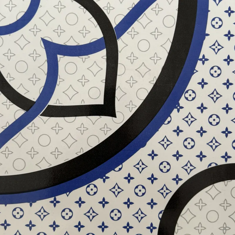 Carrelage décor monogramme bleu 30x30 – 10310 - G 3117