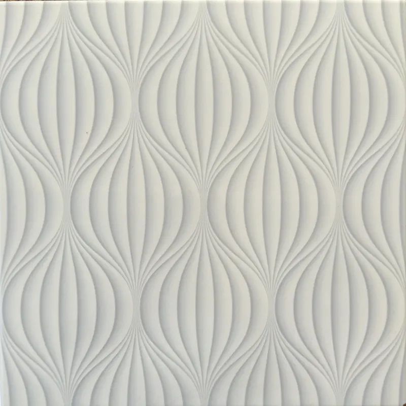 Carrelage relief vague blanc 30x30 – 30040
