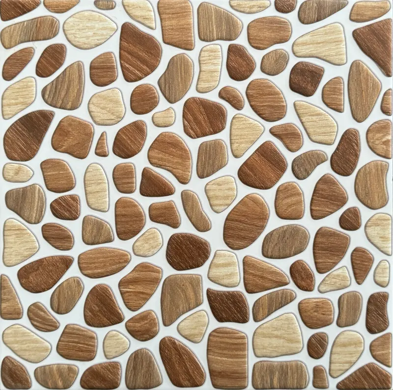Carrelage mosaïque galets bois 30x30 – 4815