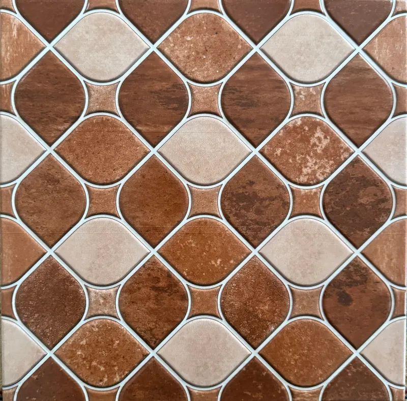 Carrelage décor géométrique brun et beige 30x30 – 6007