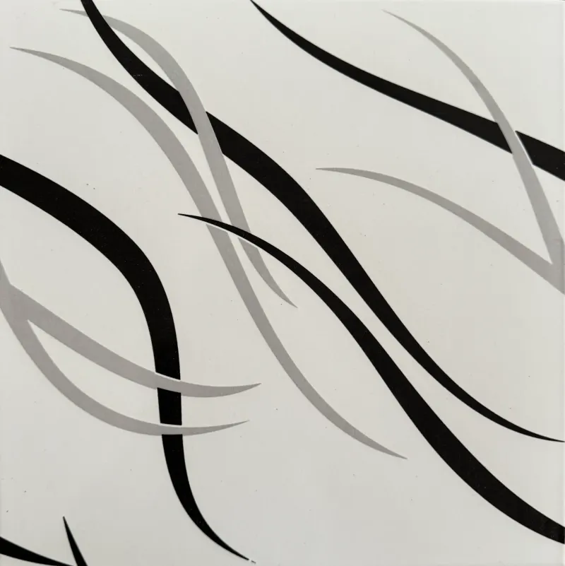 Carrelage décor lignes noir et blanc 30x30 – G-3027