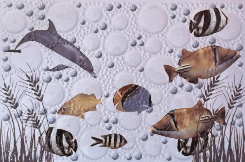 Carrelage mural décor marin poissons 20x30 – 2025-HL
