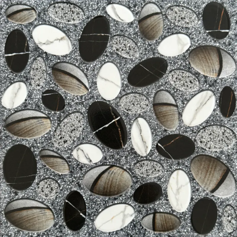 Carrelage mosaïque galets marbre 30x30 – 22016