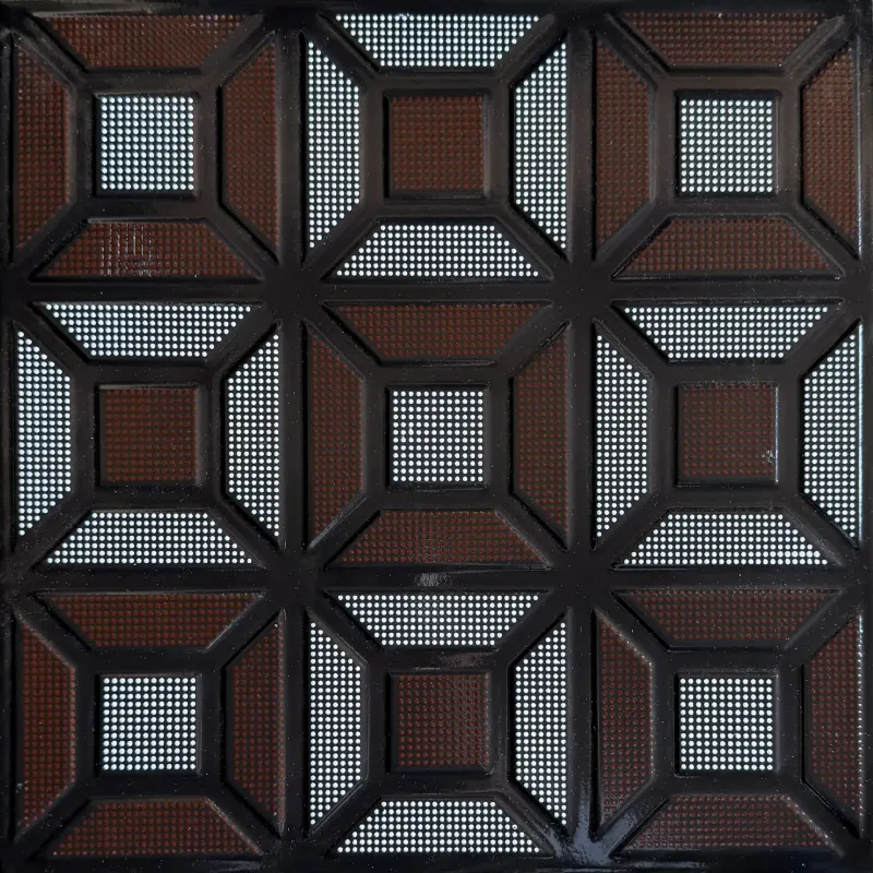 Carrelage décor 3D géométrique noir 30x30 – P-609